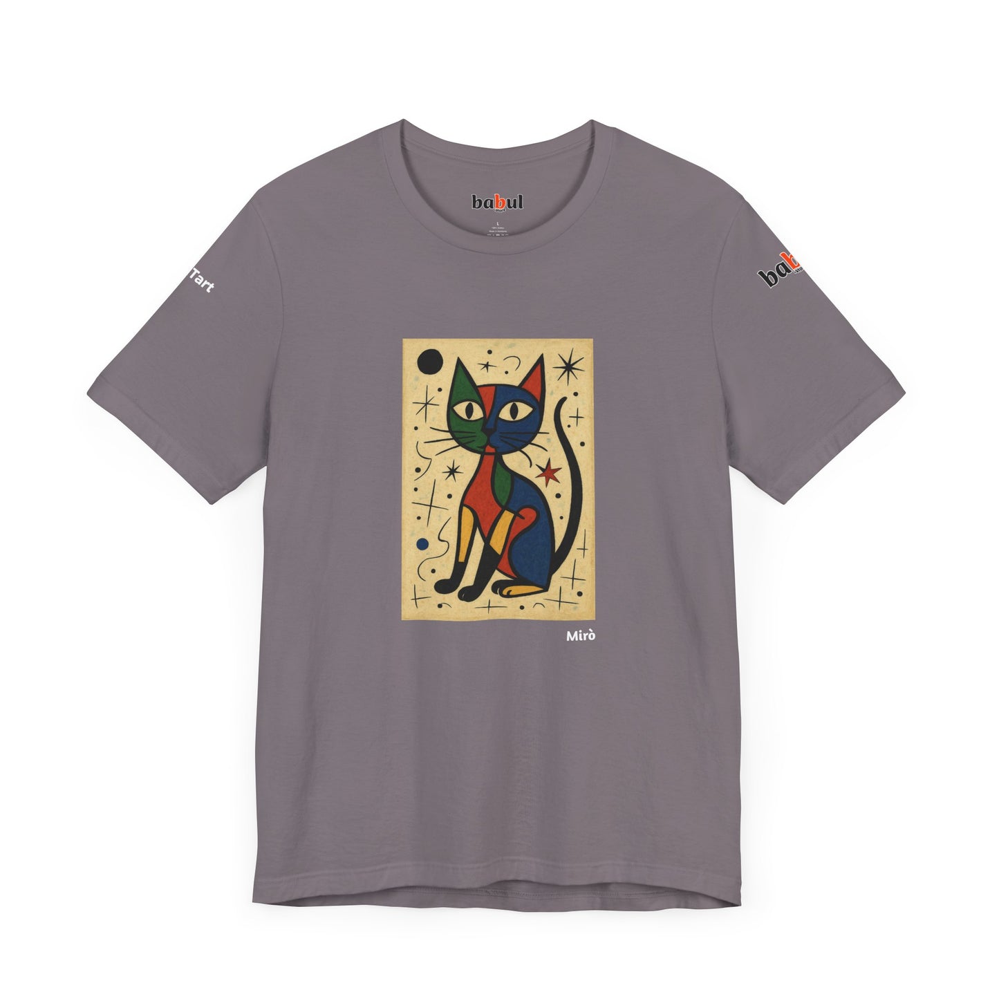CATART Unisex Jersey Cat T-Shirt - MIRO - Iconic Painting Reimagined with Cats