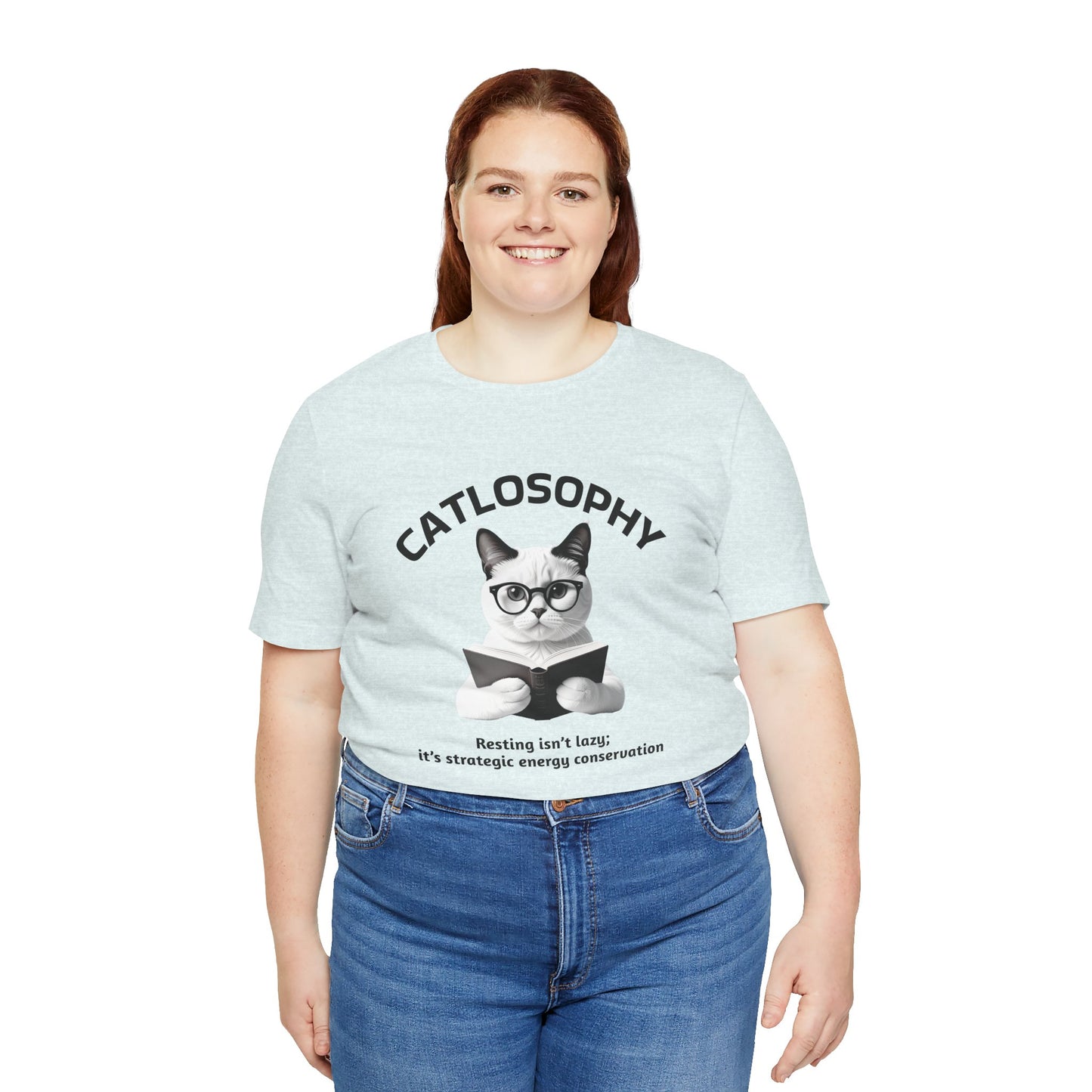 Catlosophy Unisex Jersey Short Sleeve Tee – "Resting isn't Lazy" Design
