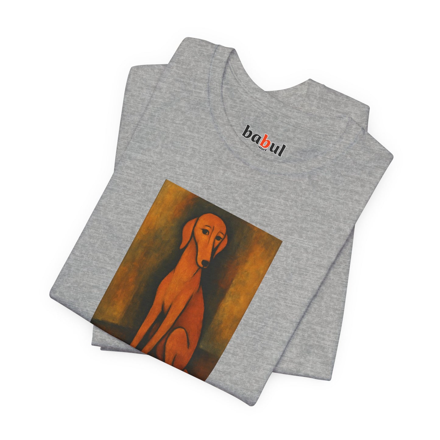 DOGART Unisex Jersey DOG T-Shirt - MODIGLIANI - Iconic Painting Reimagined with Dogs