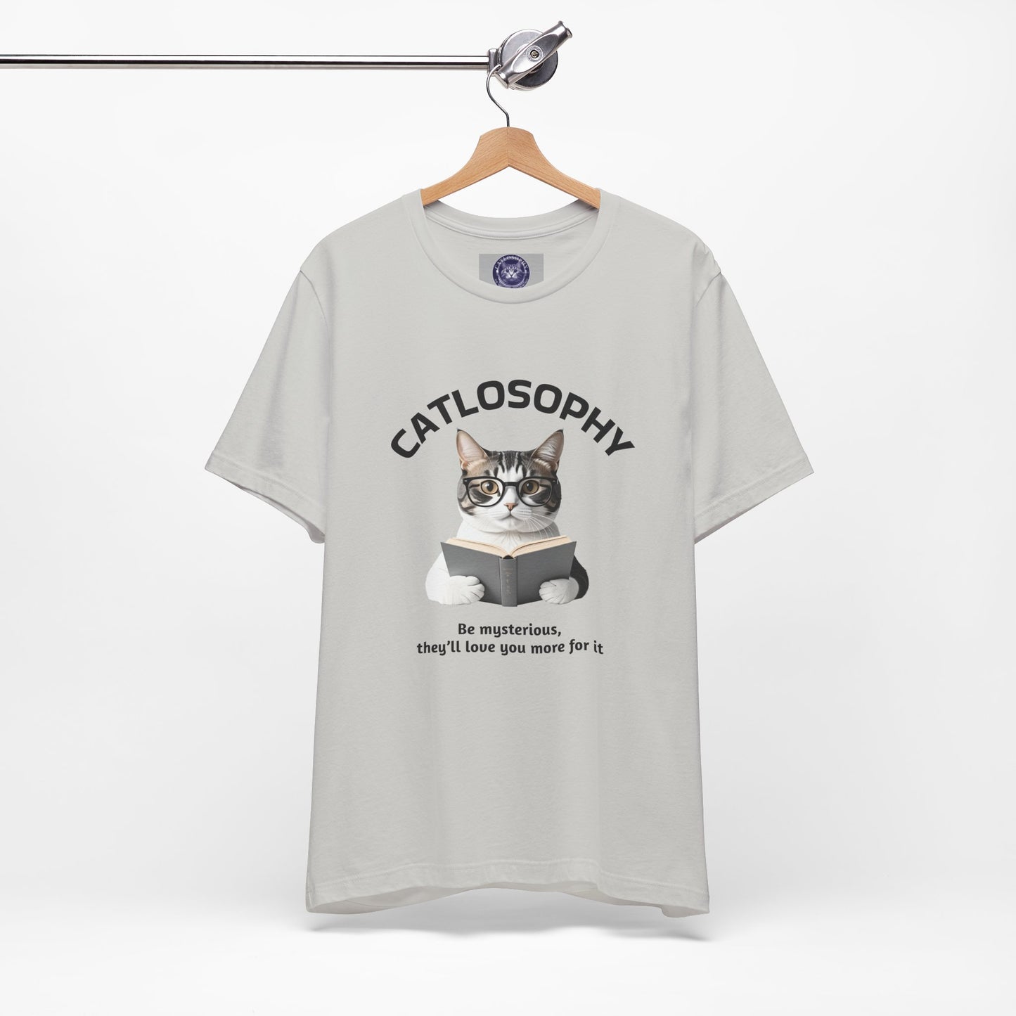 Catlosophy Unisex Jersey Short Sleeve Tee – "Be mysterious" Design