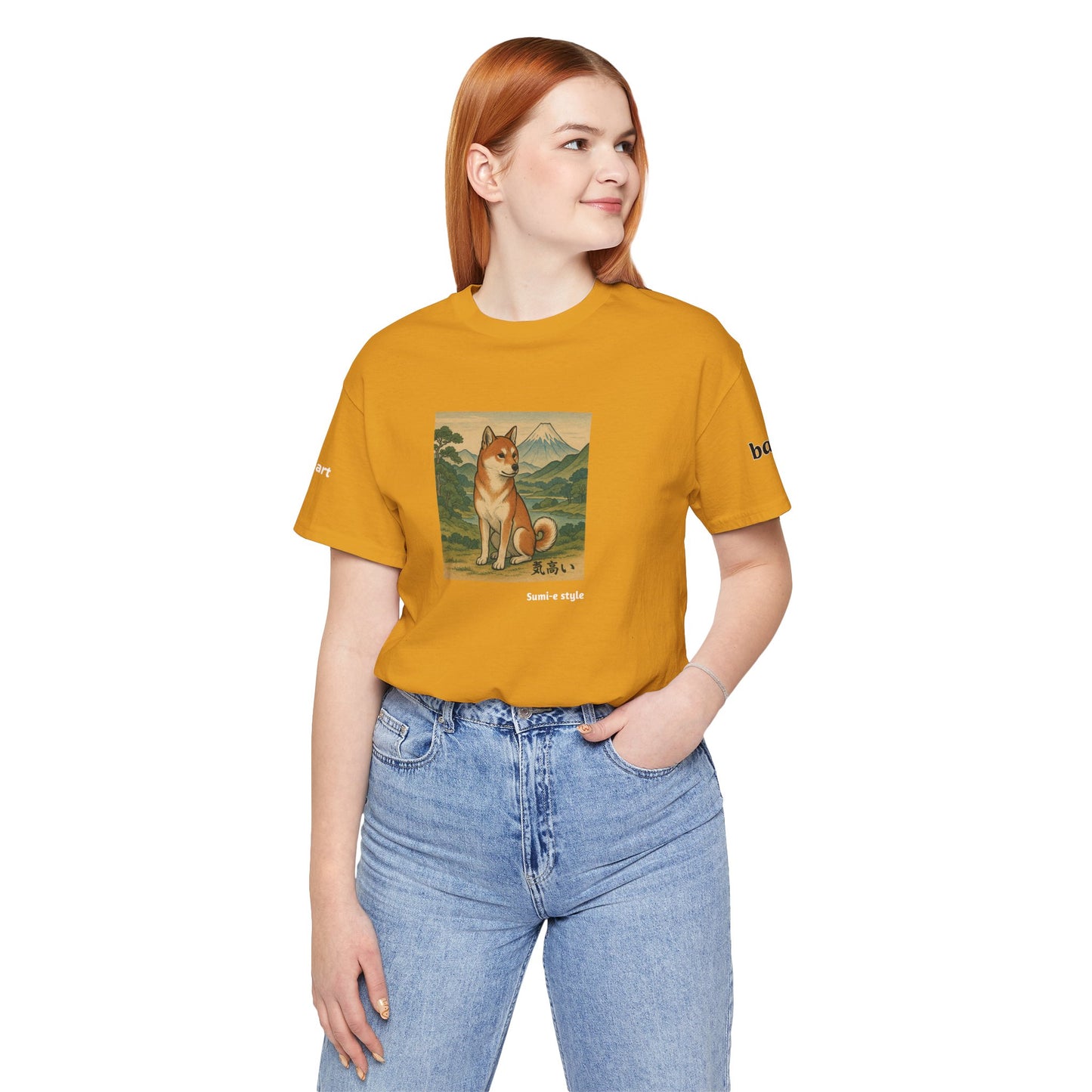 DOGART Unisex Jersey DOG T-Shirt - SUMI-E STYLE - Iconic Painting Reimagined with Dogs
