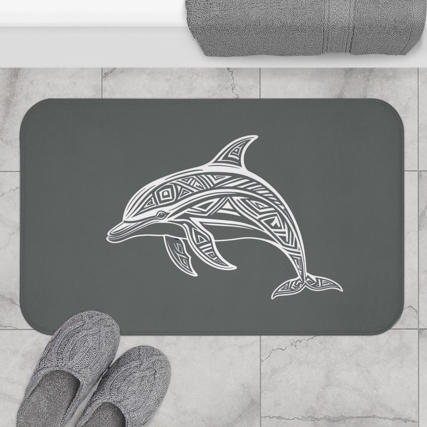 Tribal Bath Mat. Ocean Energy, Tribal Style