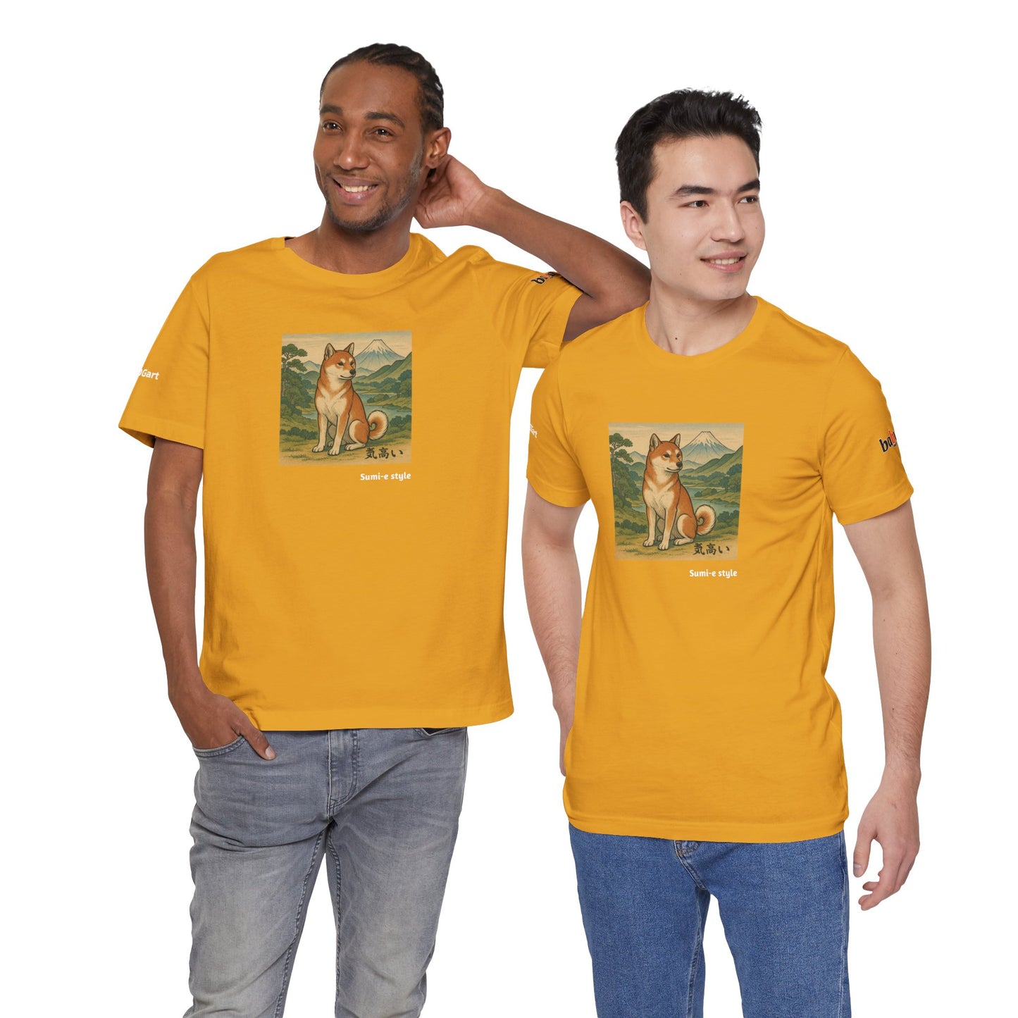 DOGART Unisex Jersey DOG T-Shirt - SUMI-E STYLE - Iconic Painting Reimagined with Dogs
