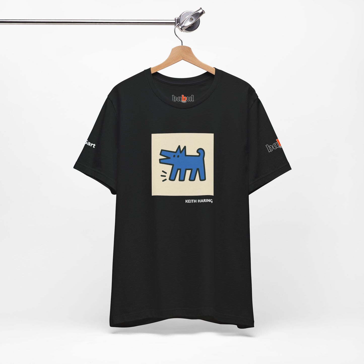 DOGART Unisex Jersey Dog T-Shirt - KEITH HARING - Iconic Painting Reimagined with Dogs