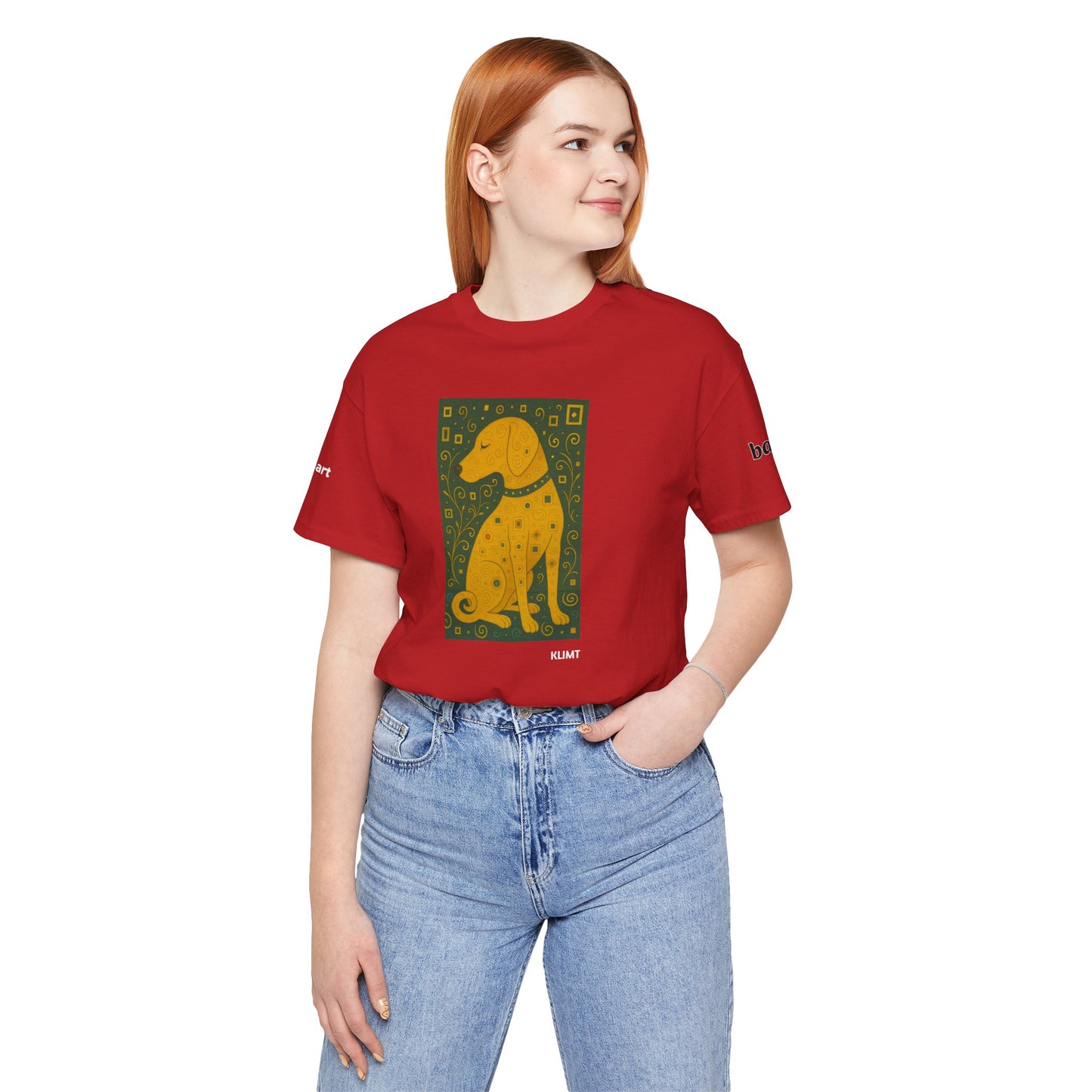 DOGART Unisex Jersey Dog T-Shirt - KLIMT - Iconic Painting Reimagined with Dogs