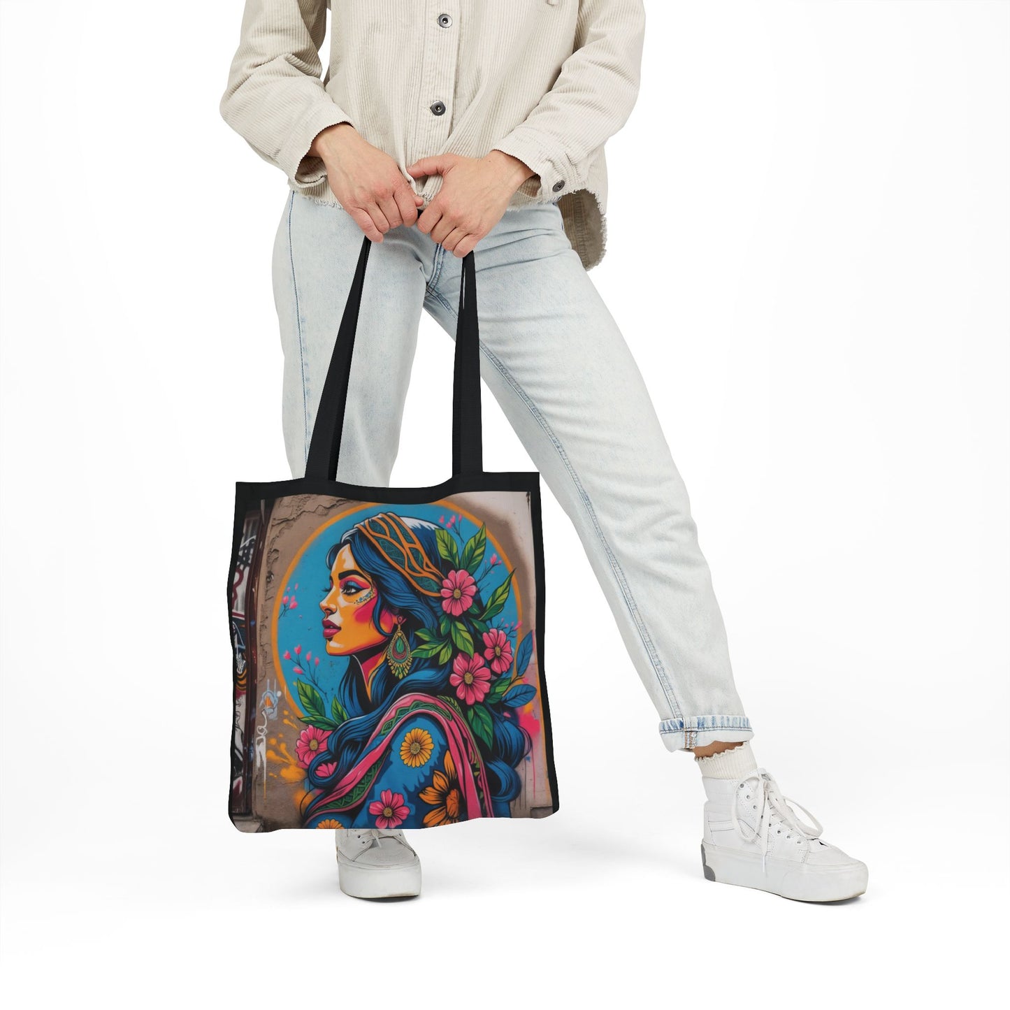 Artistic Surge - Eco-Friendly Canvas Tote Bag - FLOWERED WOMAN