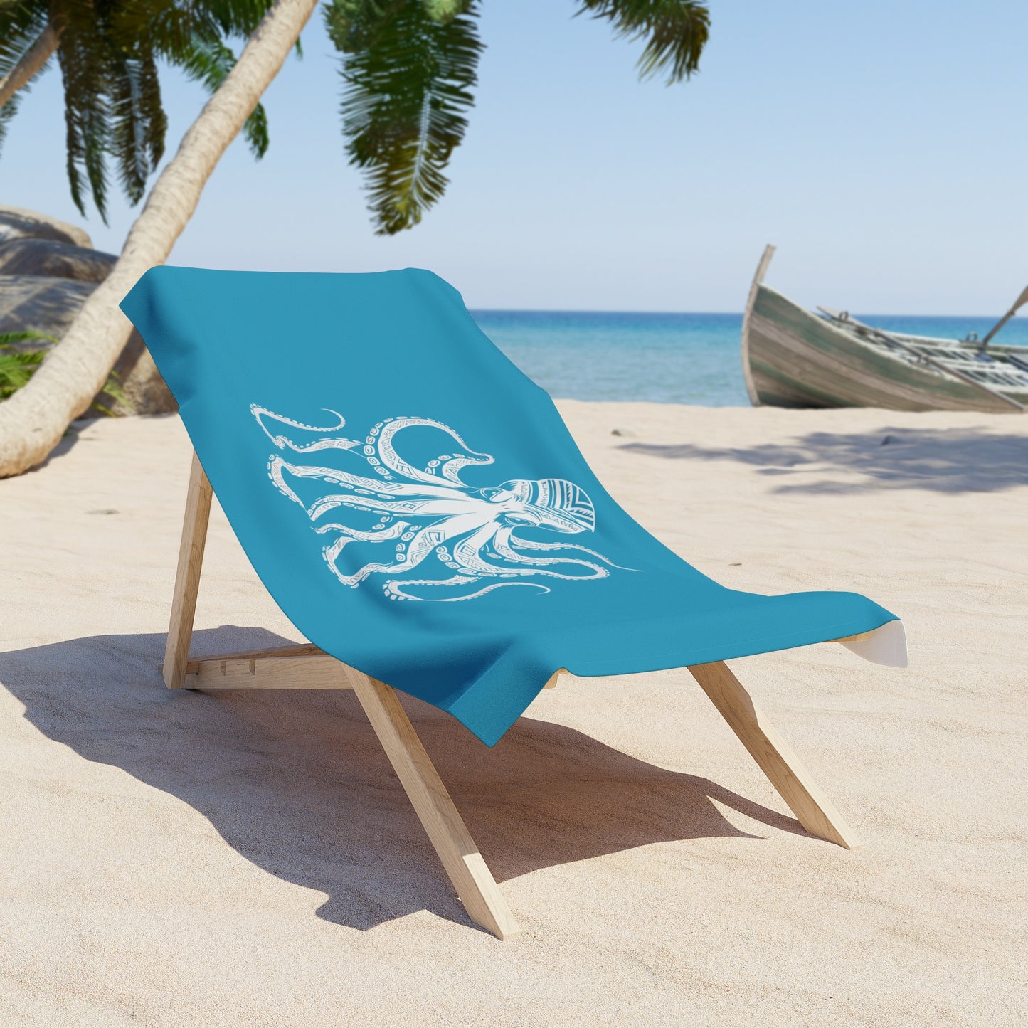 Tribal Waves Beach Towel - OCTOPUS