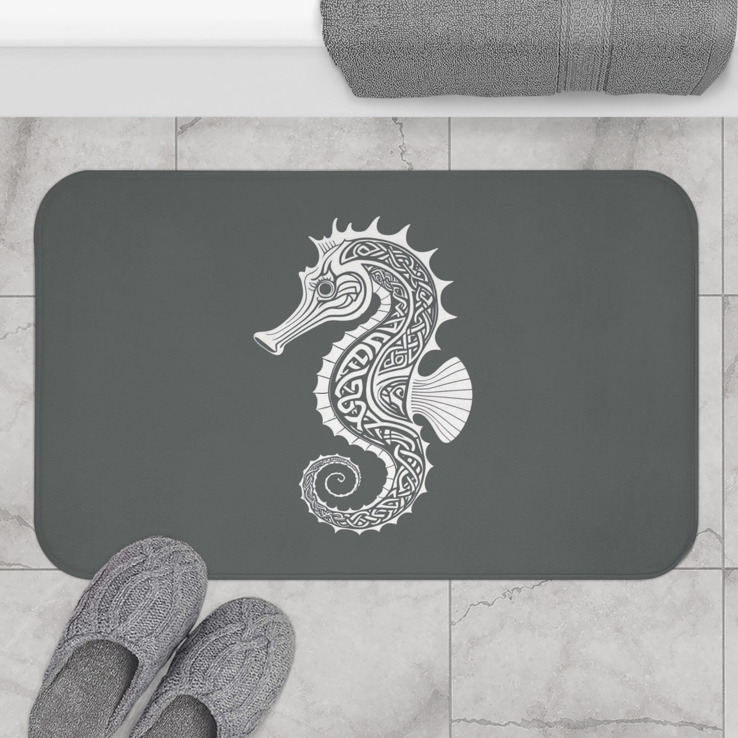 Tribal Bath Mat. Ocean Energy, Tribal Style