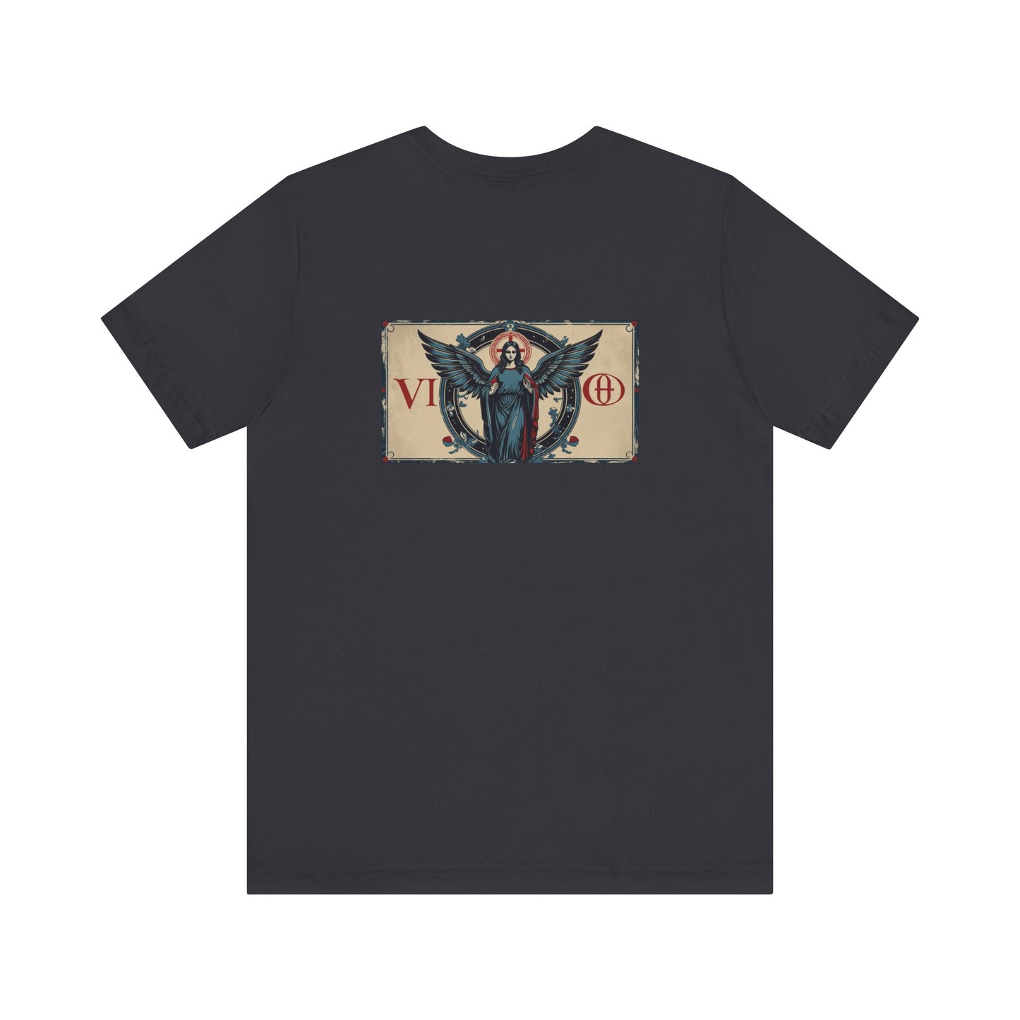 Virgo - Gothic Zodiac T-Shirt. Blue graphic on the back. Zodiac in the Shadows