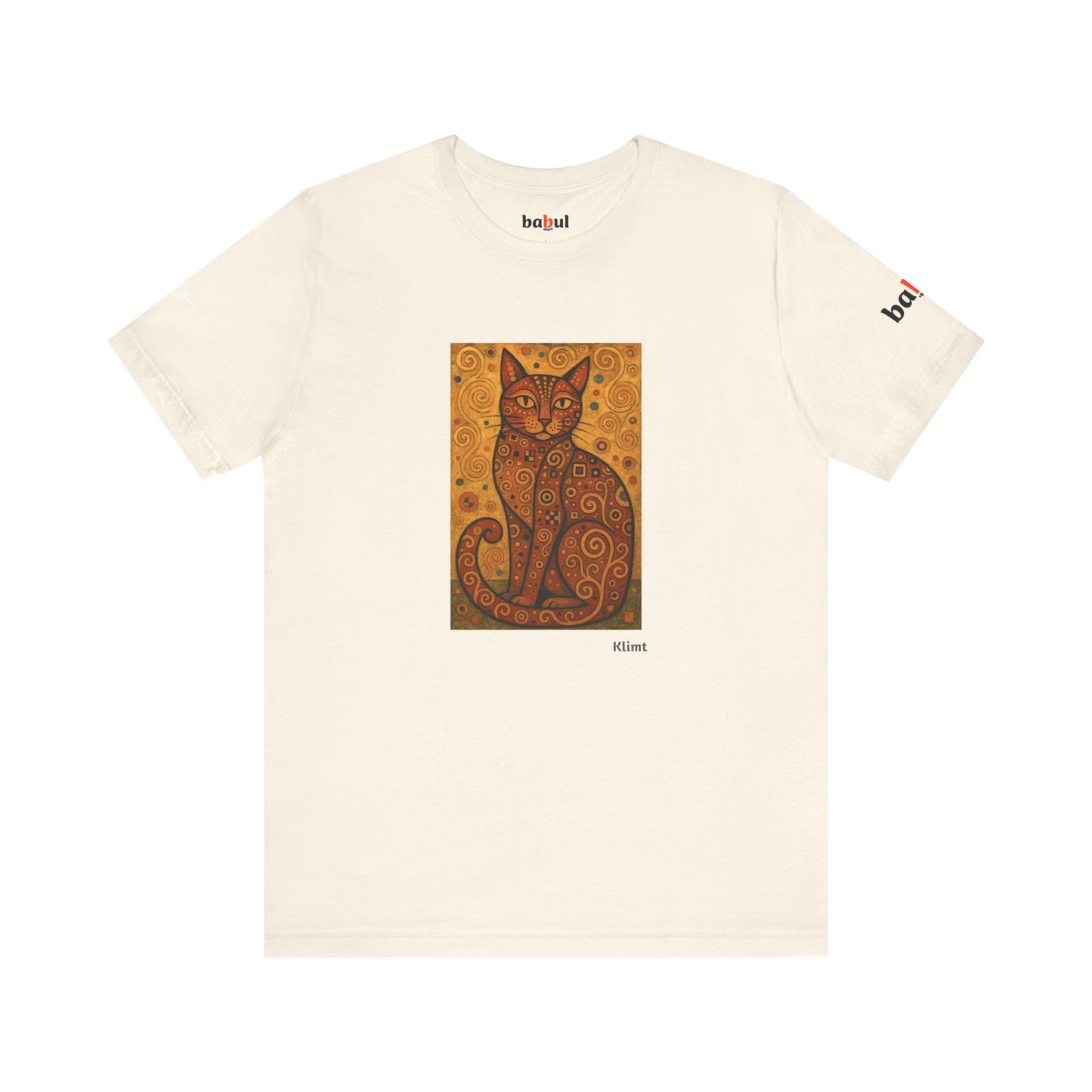 CATART Unisex Jersey Cat T-Shirt - KLIMT - Iconic Painting Reimagined with Cats