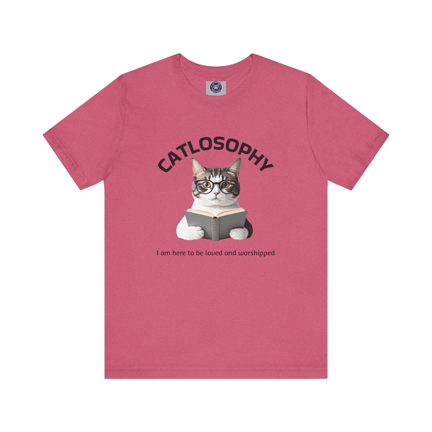 Catlosophy Unisex Jersey Short Sleeve Tee – "I am here to be loved" Design - BABUL T-Shirts