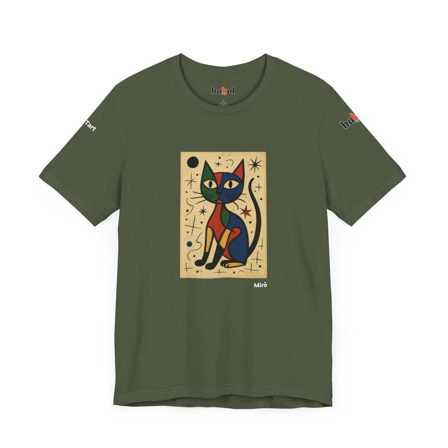 CATART Unisex Jersey Cat T-Shirt - MIRO - Iconic Painting Reimagined with Cats