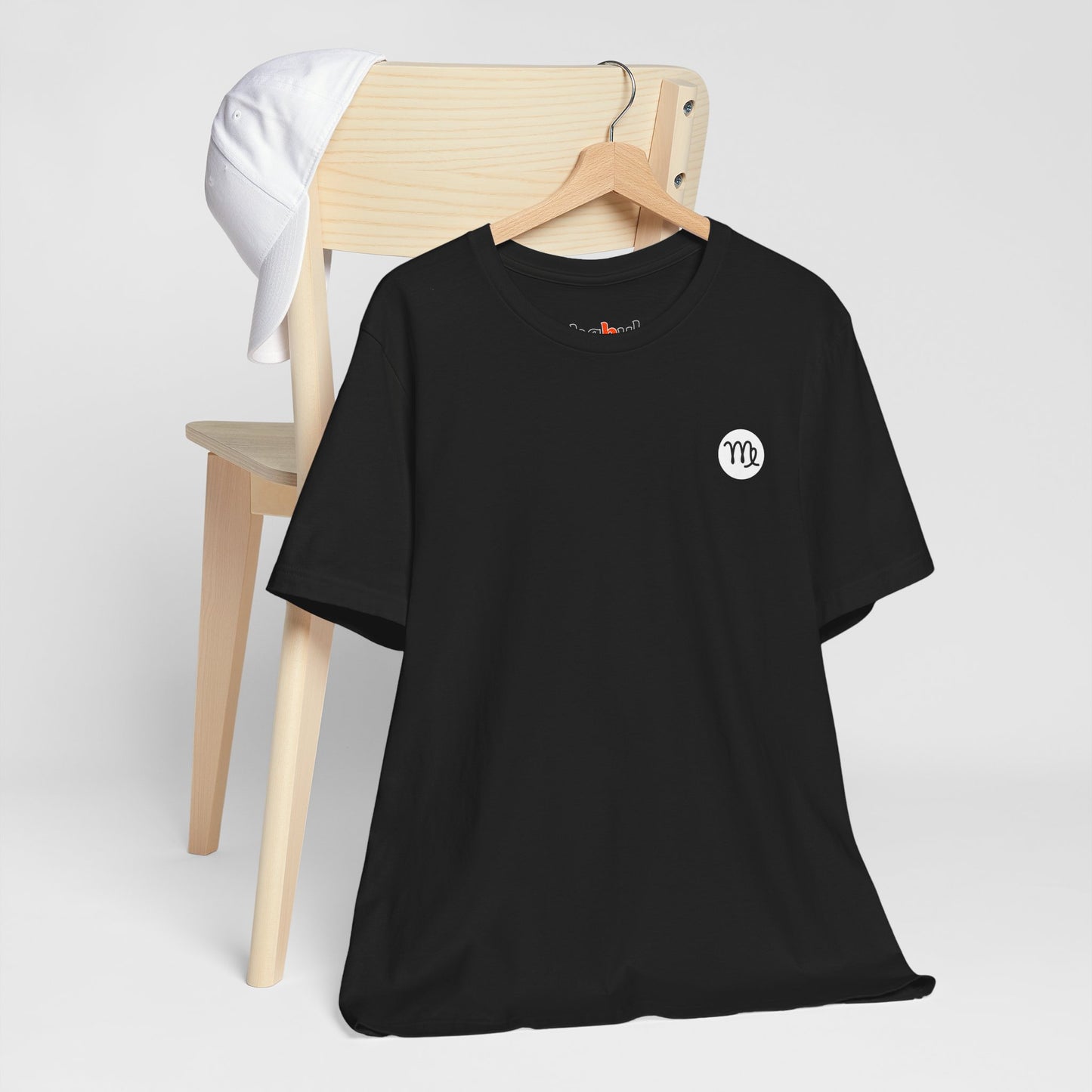 Virgo - Gothic Zodiac T-Shirt. Blue graphic on the back. Zodiac in the Shadows