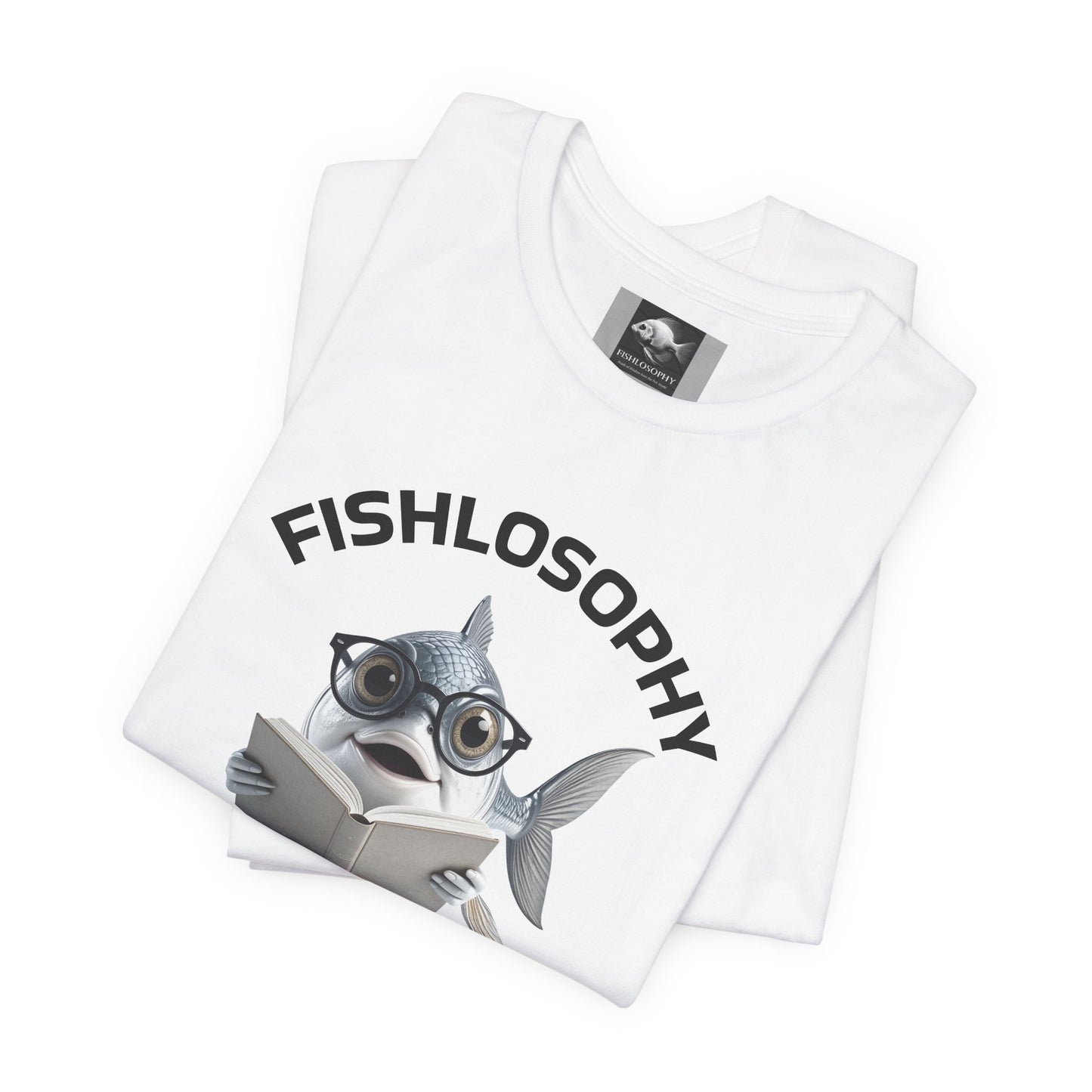 Fishlosophy Unisex Jersey Short Sleeve Tee – Only Dead Fish go with the Flow