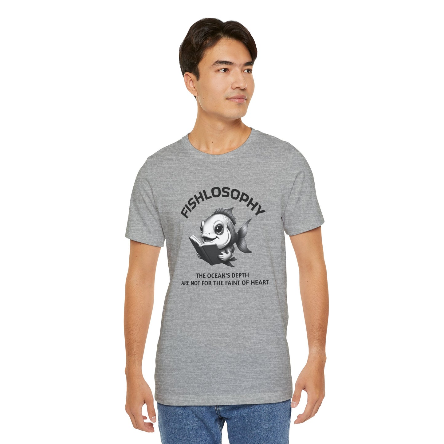 Fishlosophy Unisex Jersey Short Sleeve Tee – The Ocean' depth is not for the faint of heart