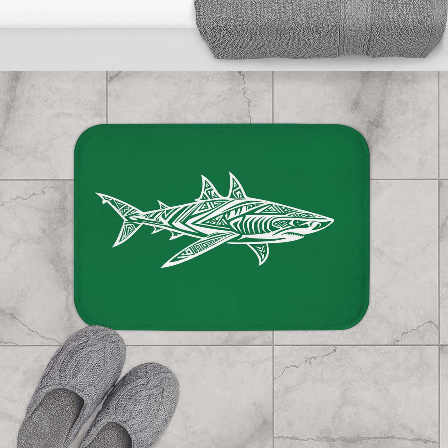 Tribal Bath Mat. Ocean Energy, Tribal Style