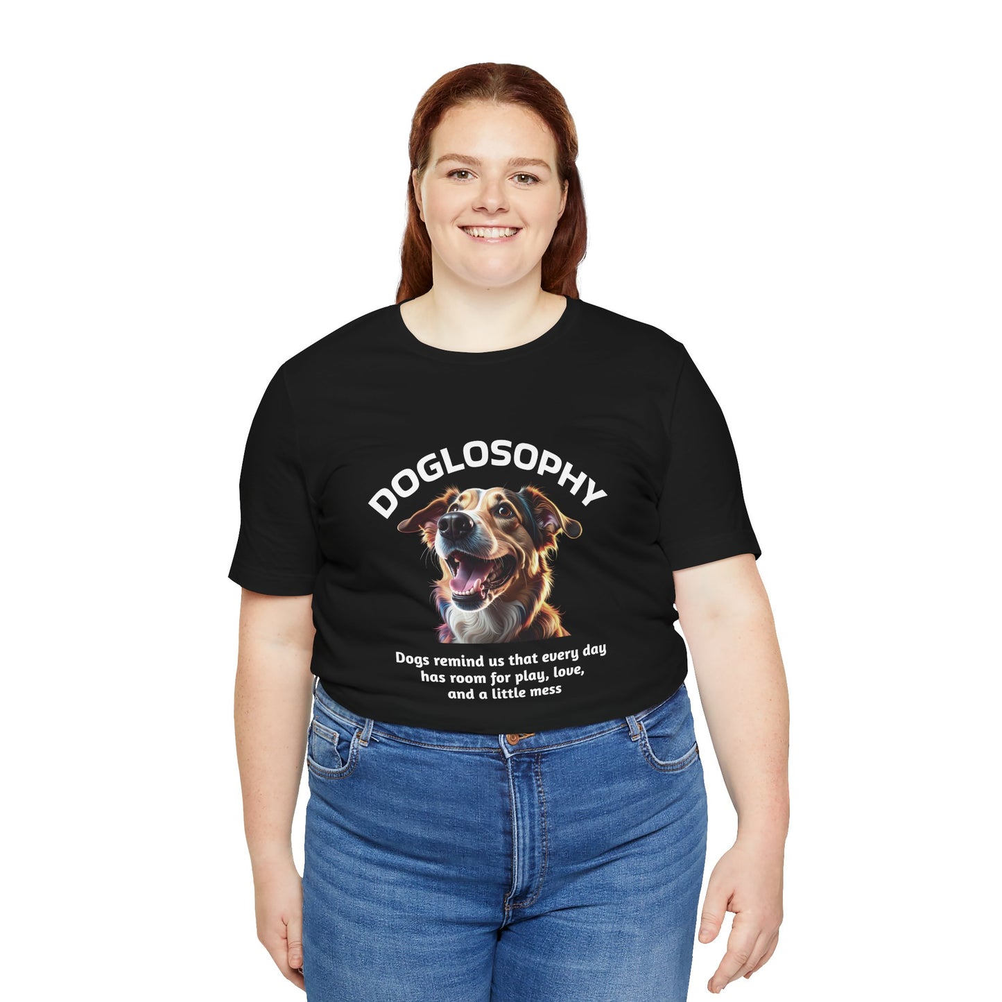 Doglosophy Unisex Jersey Short Sleeve Tee – "Dog Remind Us" Design