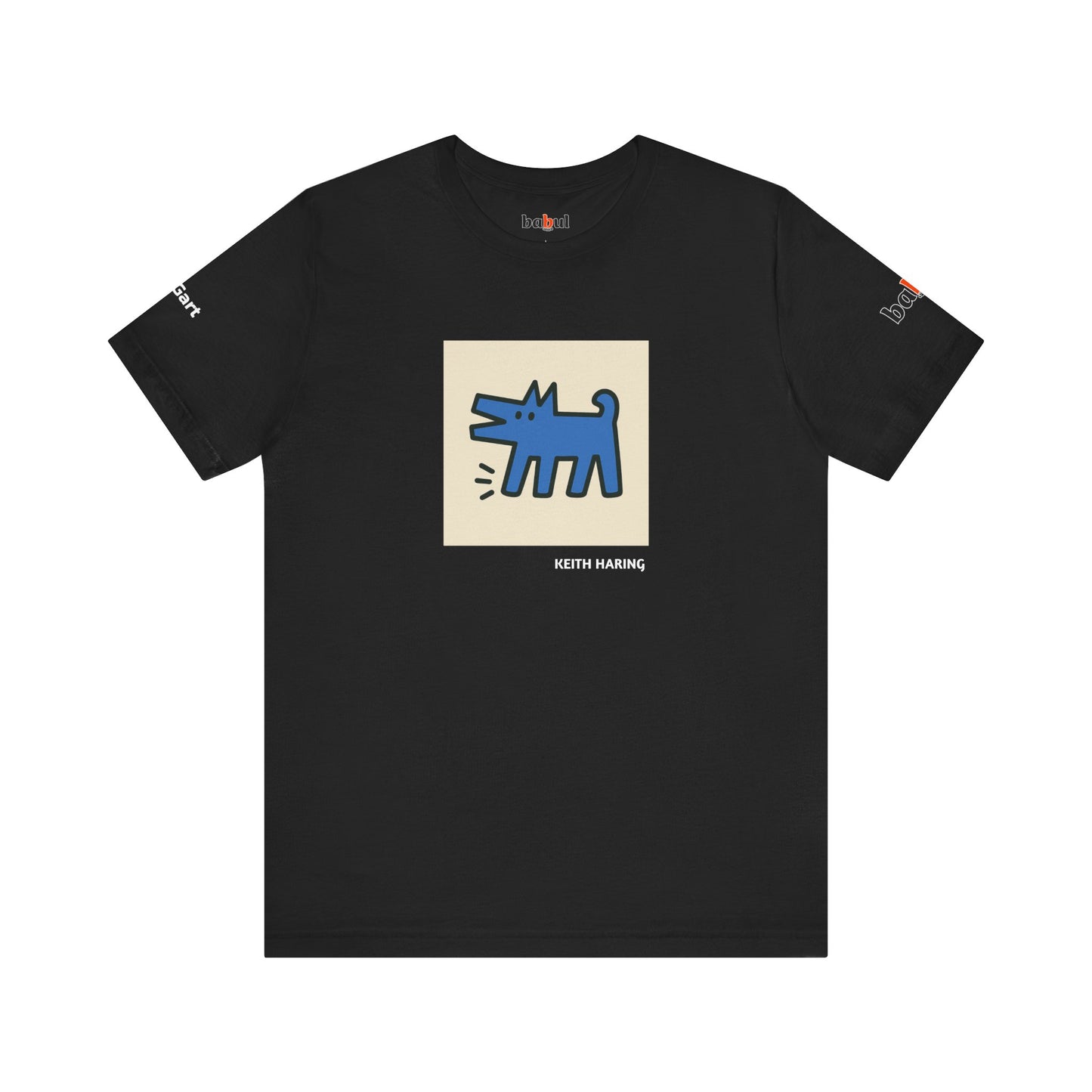 DOGART Unisex Jersey Dog T-Shirt - KEITH HARING - Iconic Painting Reimagined with Dogs