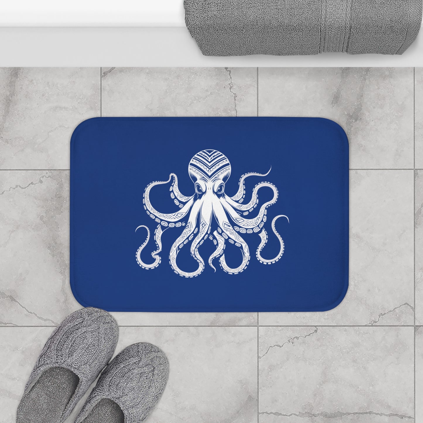 Tribal Bath Mat. Ocean Energy, Tribal Style