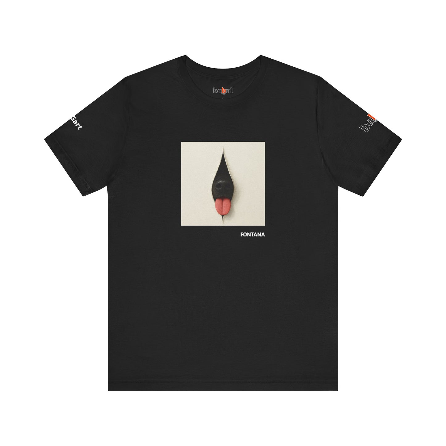 DOGART Unisex Jersey Dog T-Shirt - FONTANA - Iconic Painting Reimagined with Dogs
