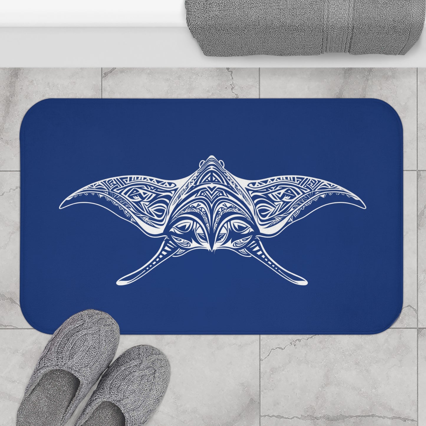 Tribal Bath Mat. Ocean Energy, Tribal Style
