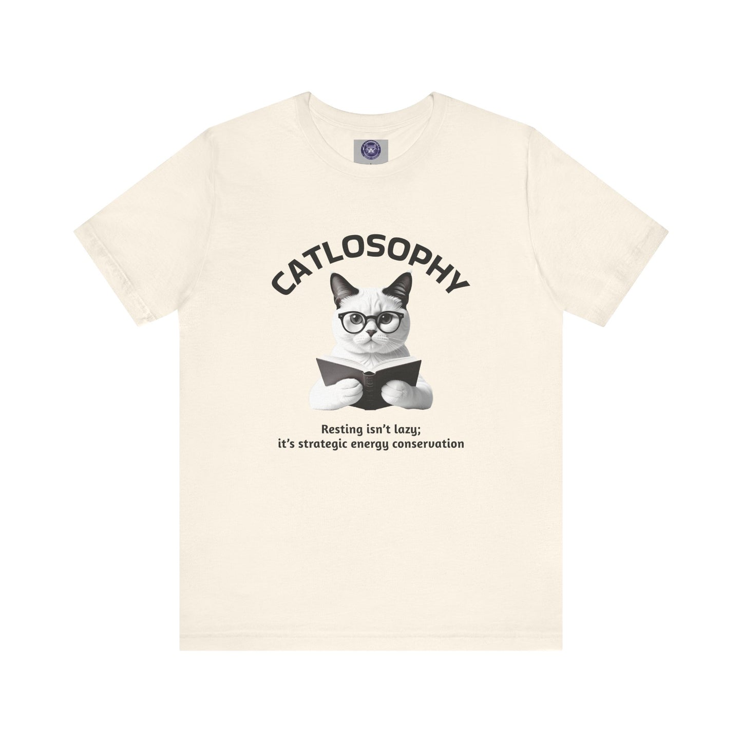 Catlosophy Unisex Jersey Short Sleeve Tee – "Resting isn't Lazy" Design