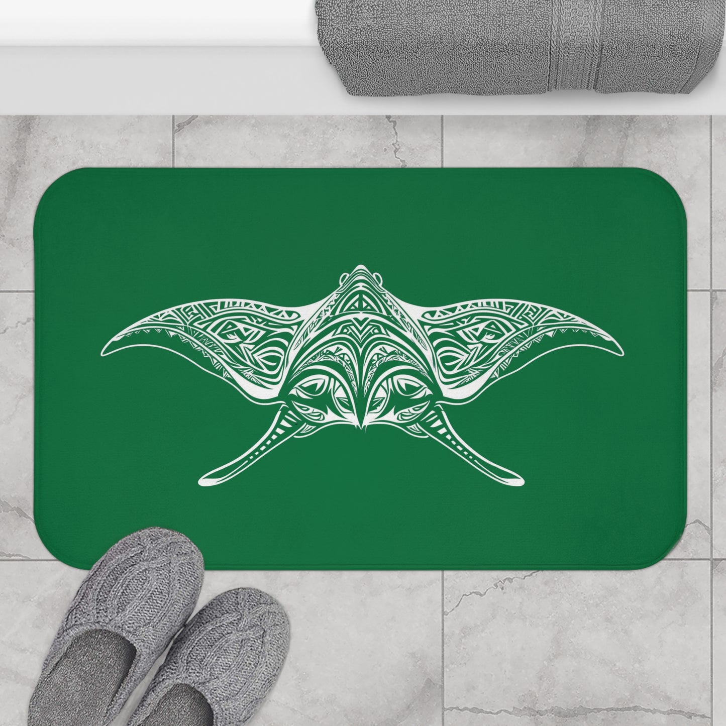 Tribal Bath Mat. Ocean Energy, Tribal Style
