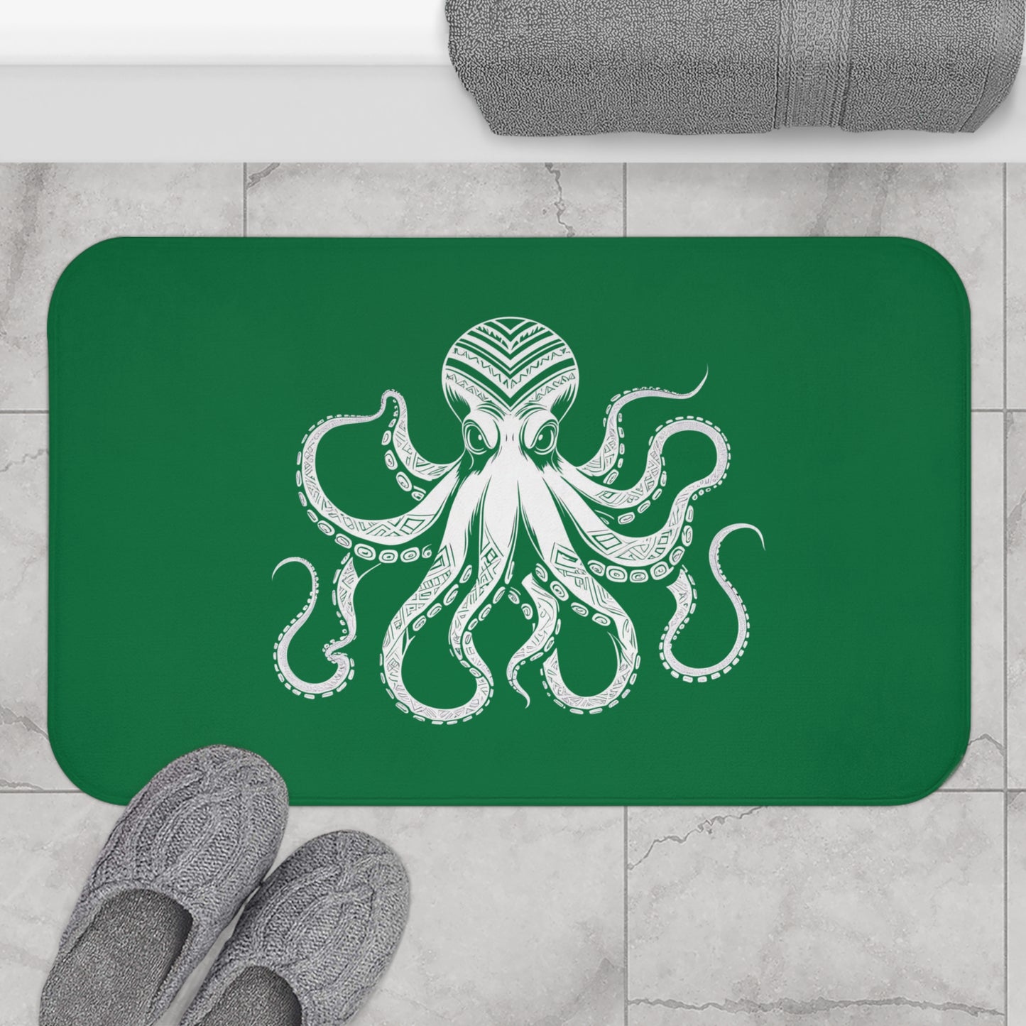Tribal Bath Mat. Ocean Energy, Tribal Style