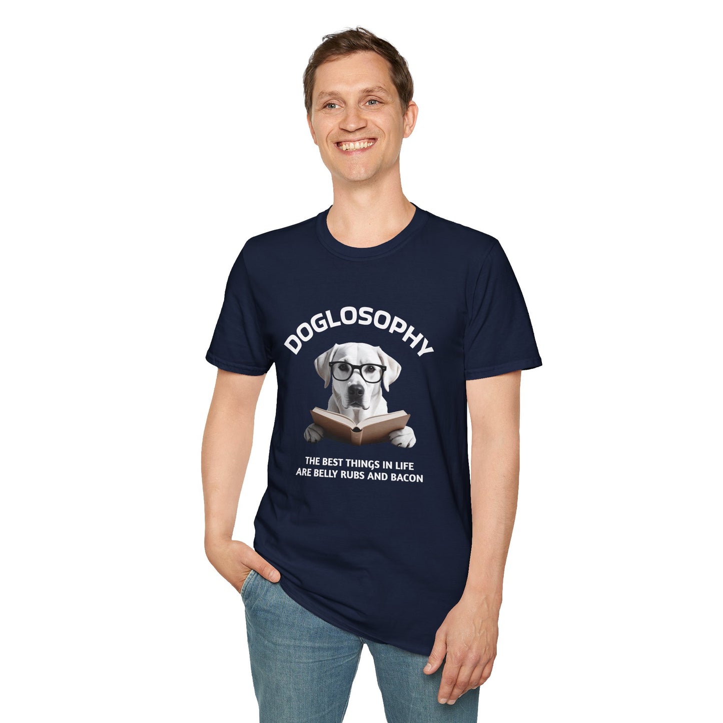 Doglosophy Unisex Softstyle T-Shirt - "The Best Things in Life" Design