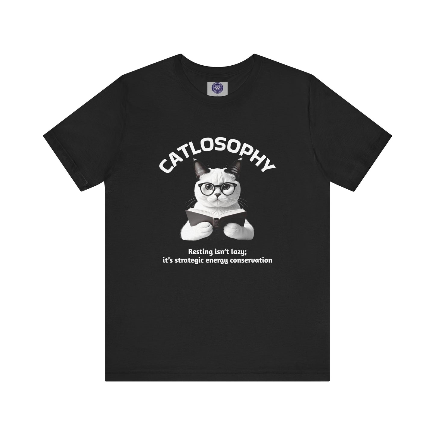 Catlosophy Unisex Jersey Short Sleeve Tee – "Resting isn't Lazy" Design