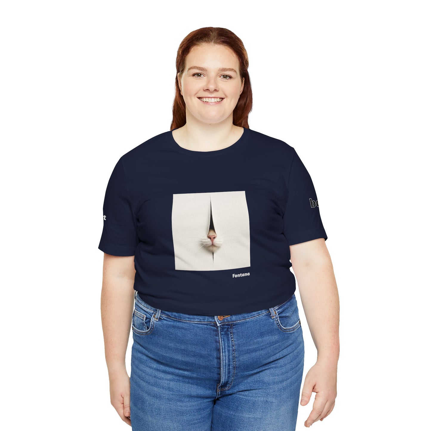 CATART Unisex Jersey Cat T-Shirt - FONTANA - Iconic Painting Reimagined with Cats