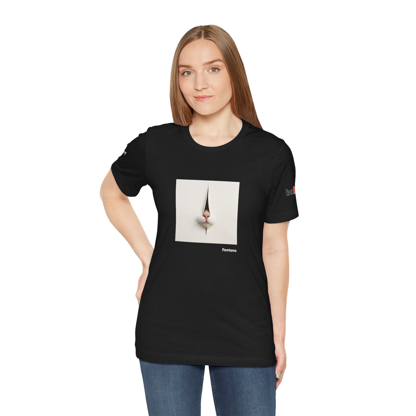 CATART Unisex Jersey Cat T-Shirt - FONTANA - Iconic Painting Reimagined with Cats