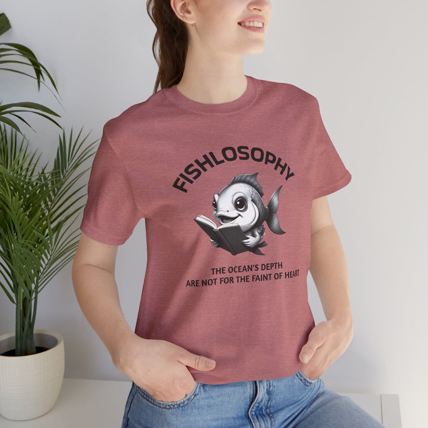 Fishlosophy Unisex Jersey Short Sleeve Tee – The Ocean' depth is not for the faint of heart