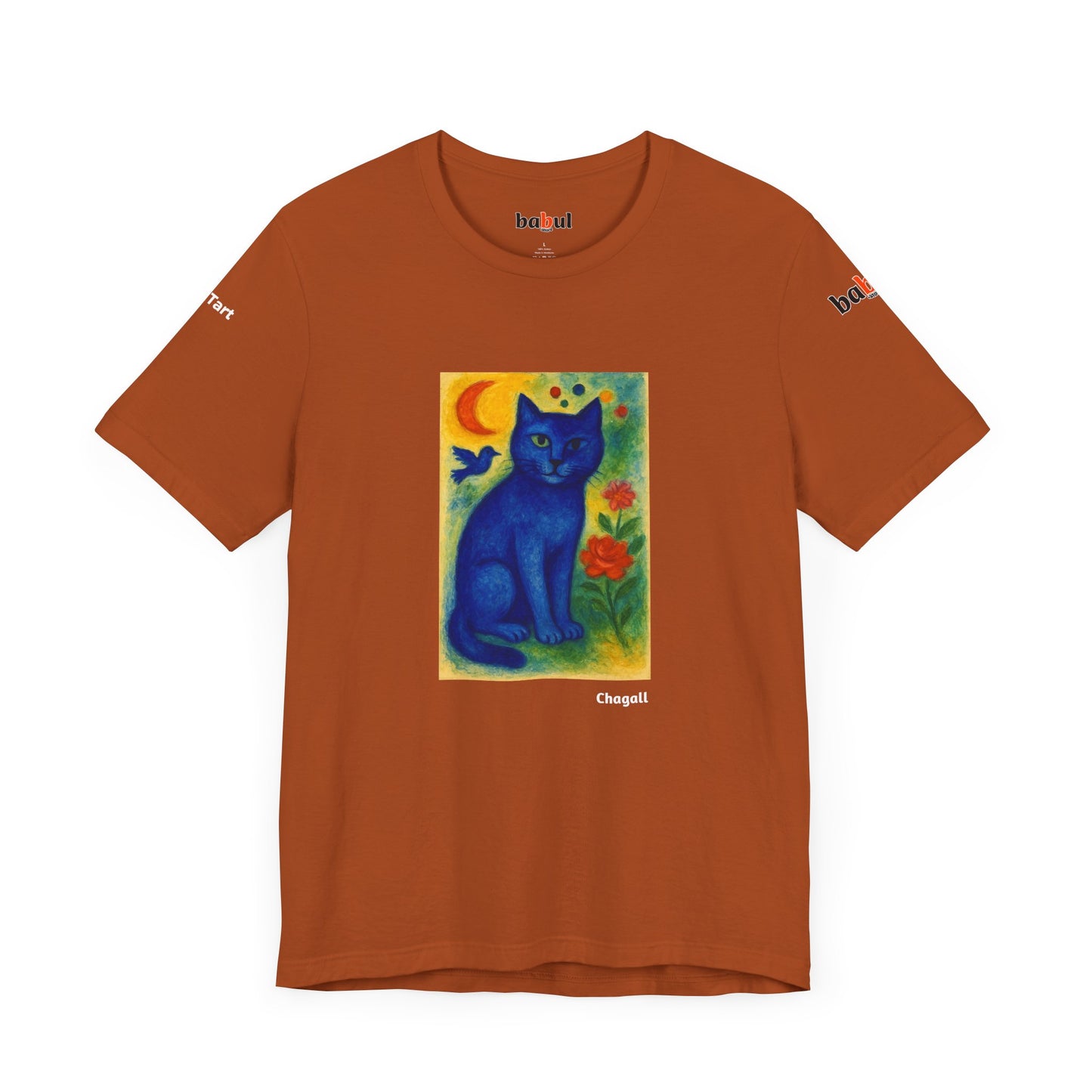 CATART Unisex Jersey Cat T-Shirt - MARC CHAGALL - Iconic Painting Reimagined with Cats