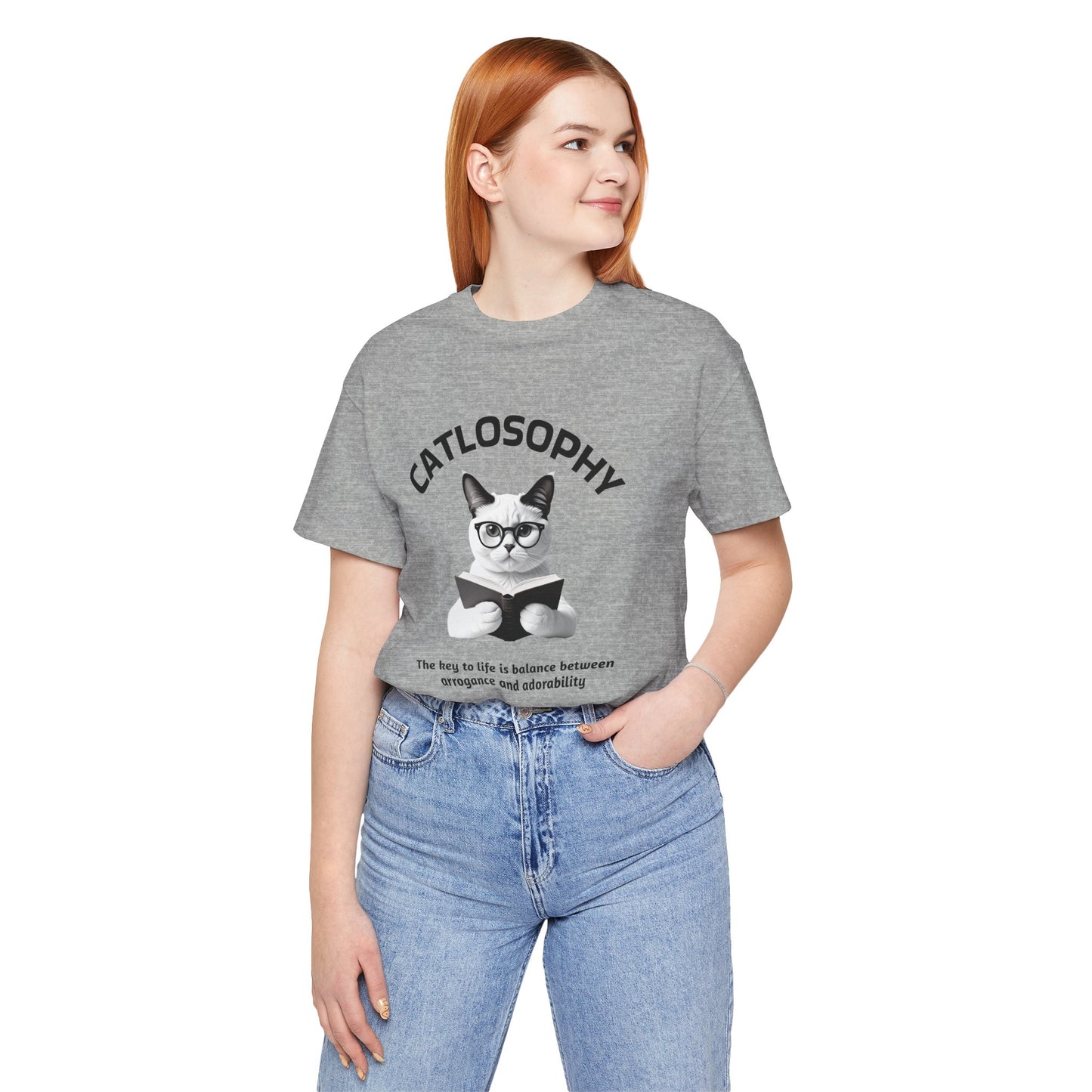 Catlosophy Unisex Jersey Short Sleeve Tee – "The Key to Life" Design