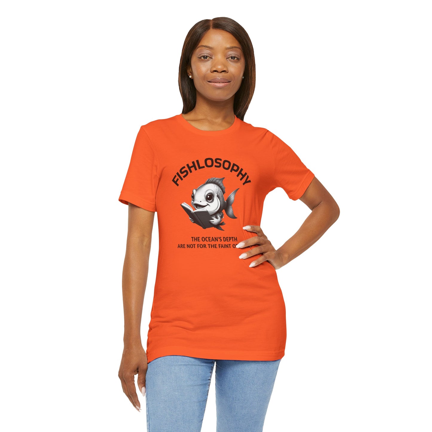 Fishlosophy Unisex Jersey Short Sleeve Tee – The Ocean' depth is not for the faint of heart