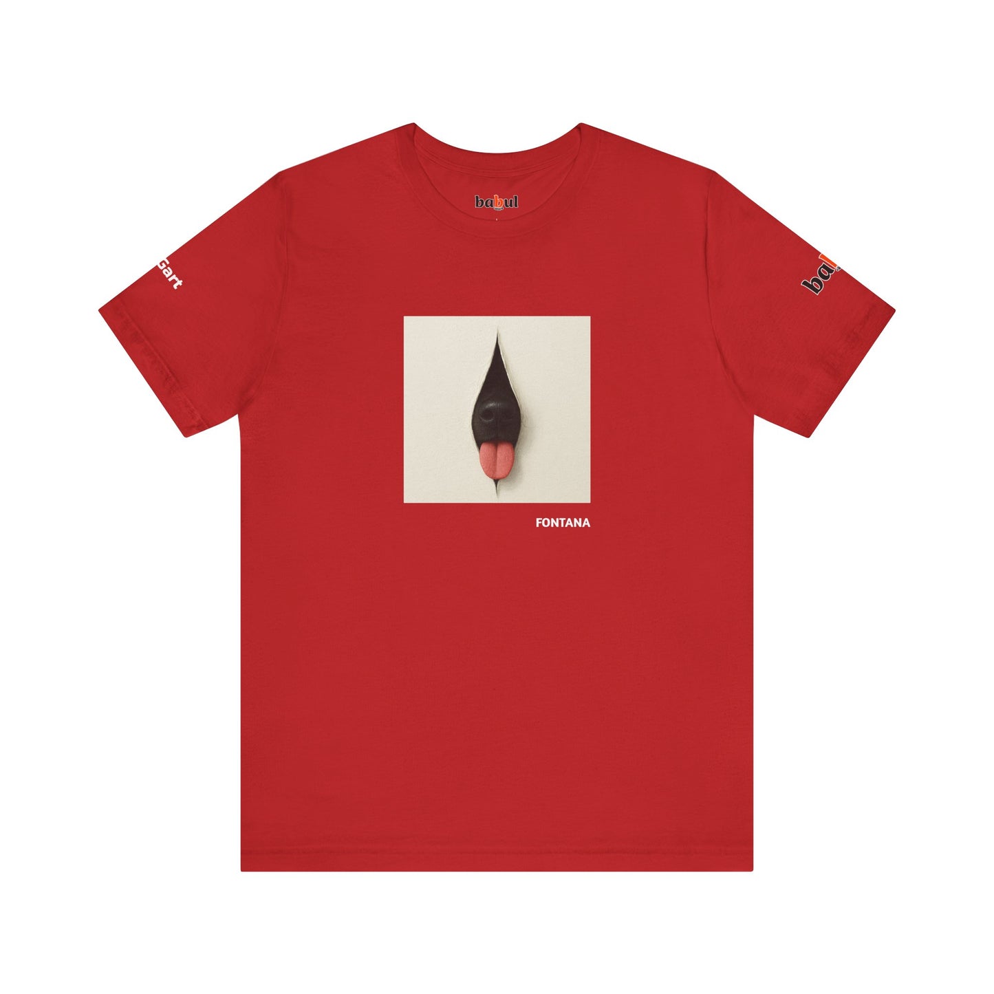 DOGART Unisex Jersey Dog T-Shirt - FONTANA - Iconic Painting Reimagined with Dogs