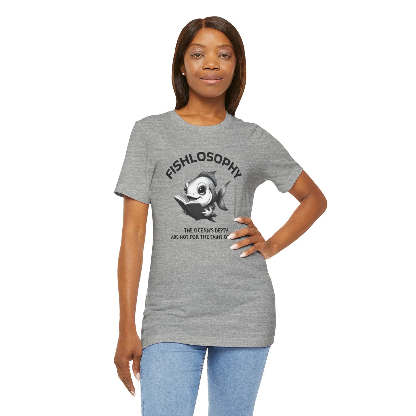 Fishlosophy Unisex Jersey Short Sleeve Tee – The Ocean' depth is not for the faint of heart