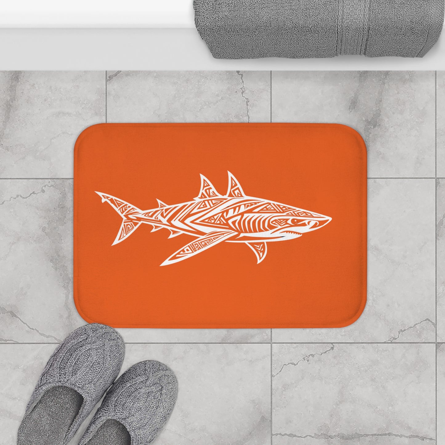 Tribal Bath Mat. Ocean Energy, Tribal Style