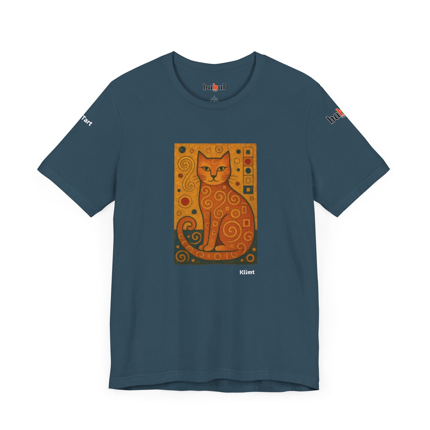 CATART Unisex Jersey Cat T-Shirt - KLIMT - Iconic Painting Reimagined with Cats