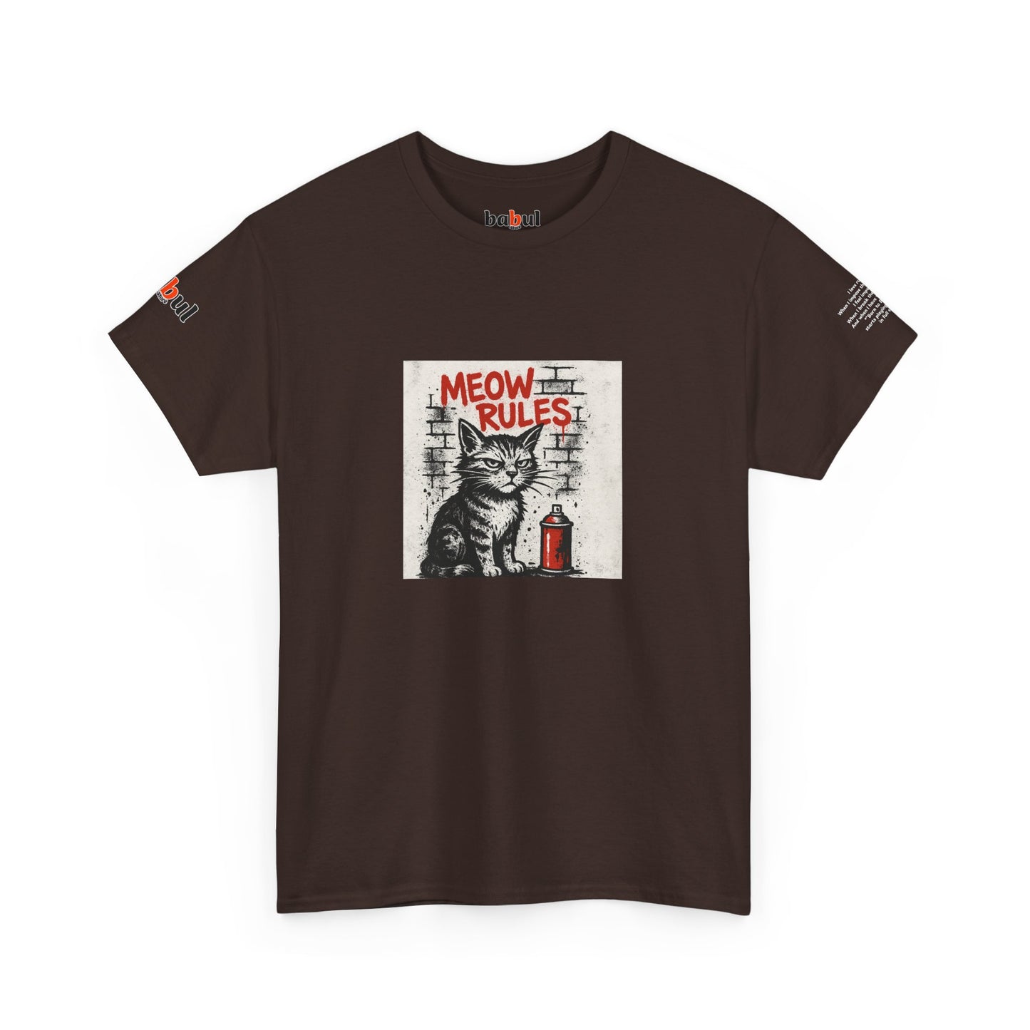 Rebel Graphic Tee - Unisex Heavy Cotton T-Shirt for the Wild at Heart. Rebel Tees, Born to Be Worn - MEOW RULES
