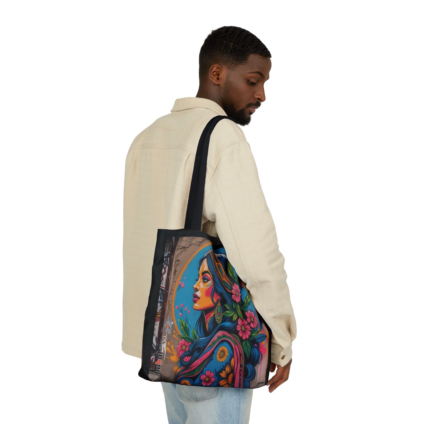 Artistic Surge - Eco-Friendly Canvas Tote Bag - FLOWERED WOMAN