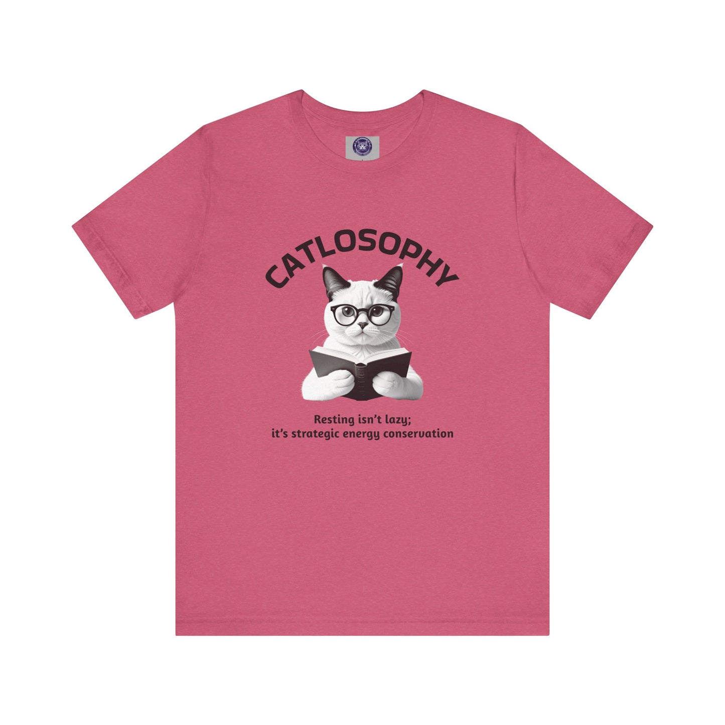 Catlosophy Unisex Jersey Short Sleeve Tee – "Resting isn't Lazy" Design