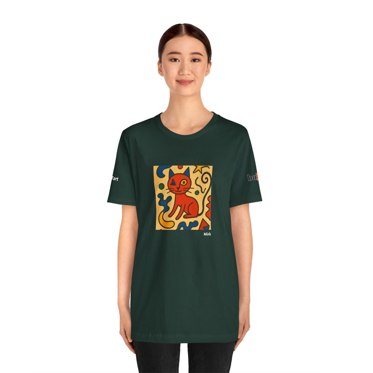 T-shirt unisex CATART - MIRO - Dipinto iconico rivisitato con i gatti