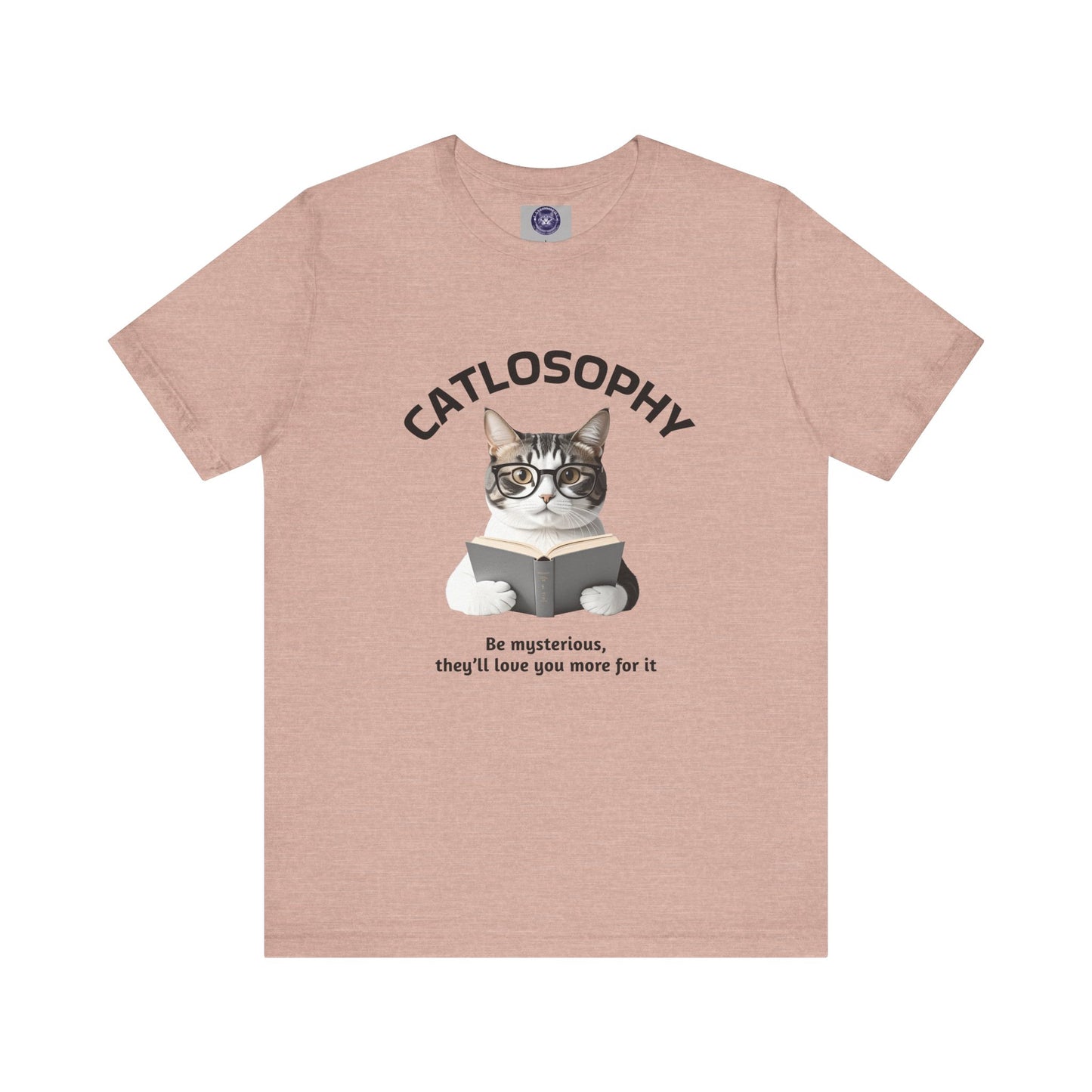 Catlosophy Unisex Jersey Short Sleeve Tee – "Be mysterious" Design