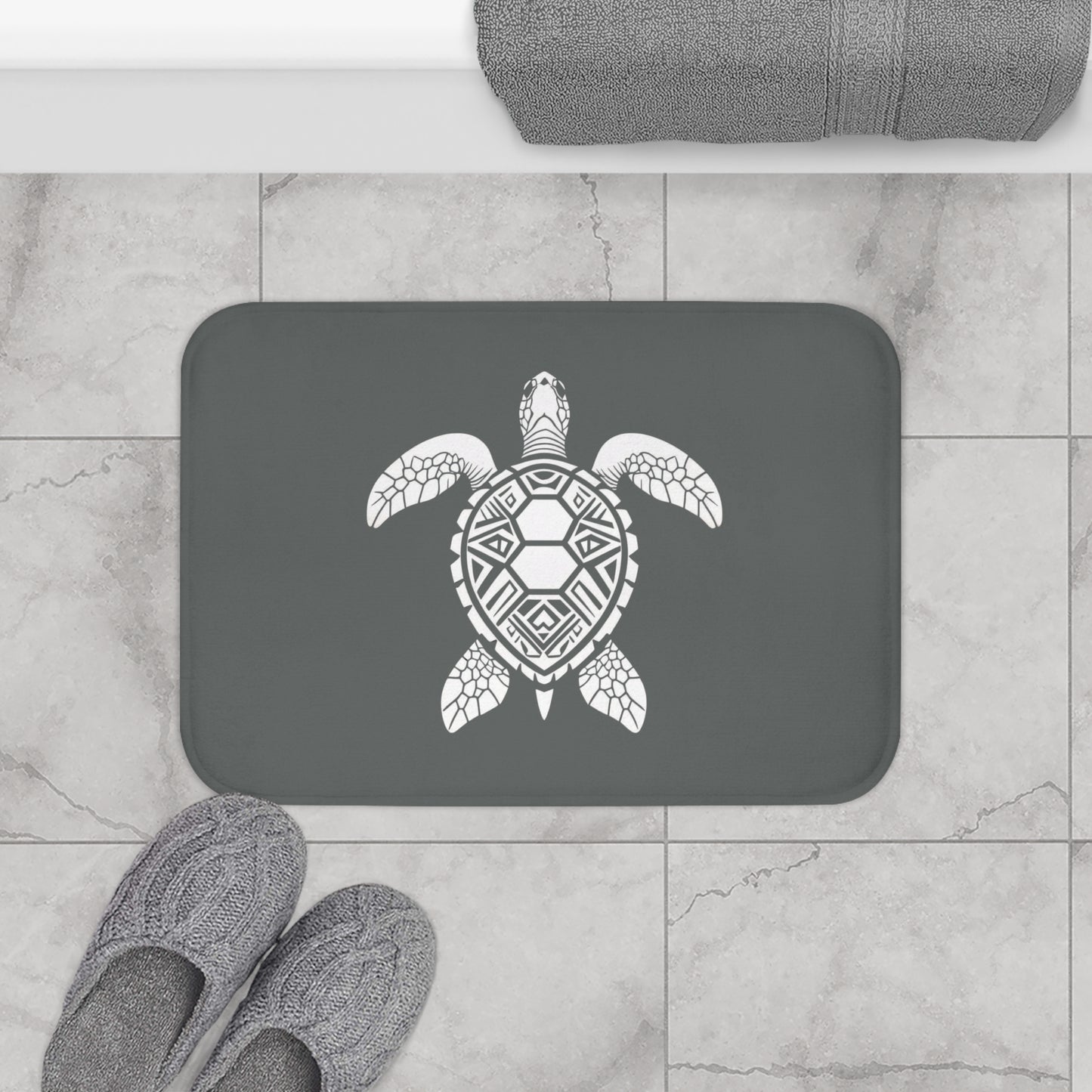 Tribal Bath Mat. Ocean Energy, Tribal Style