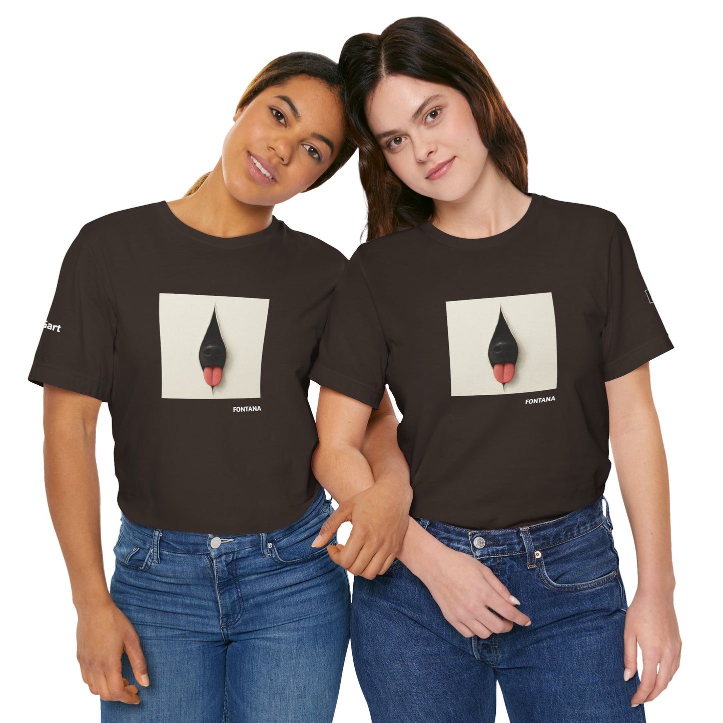 DOGART Unisex Jersey Dog T-Shirt - FONTANA - Iconic Painting Reimagined with Dogs