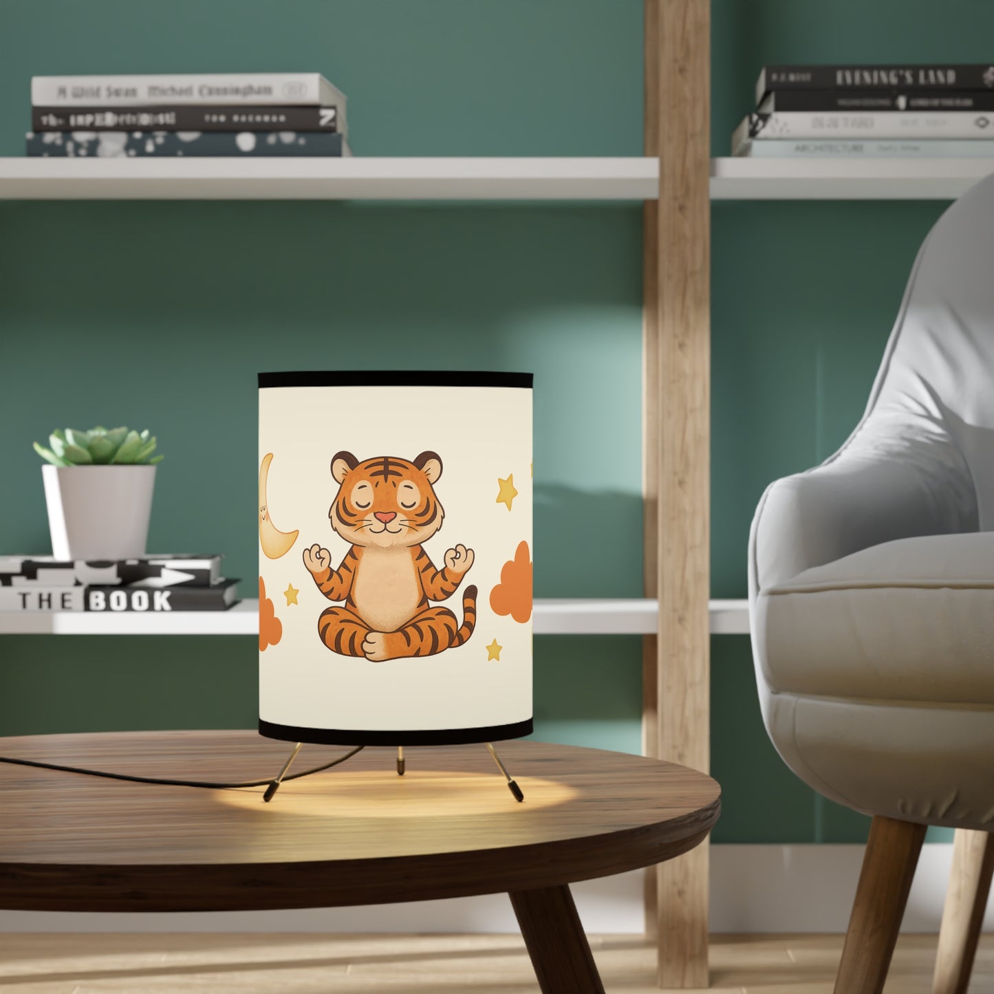 ZEN INSIDE Calming Tripod Lamp. Tiger