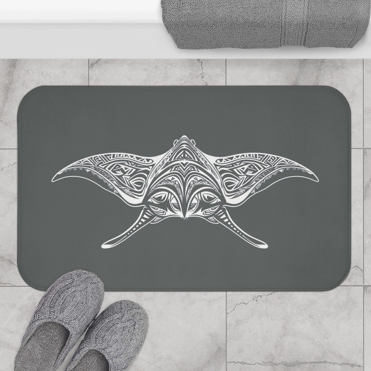 Tribal Bath Mat. Ocean Energy, Tribal Style