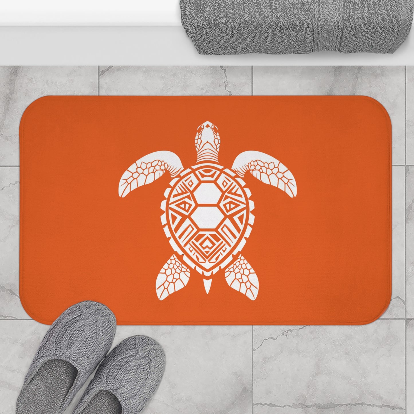 Tribal Bath Mat. Ocean Energy, Tribal Style